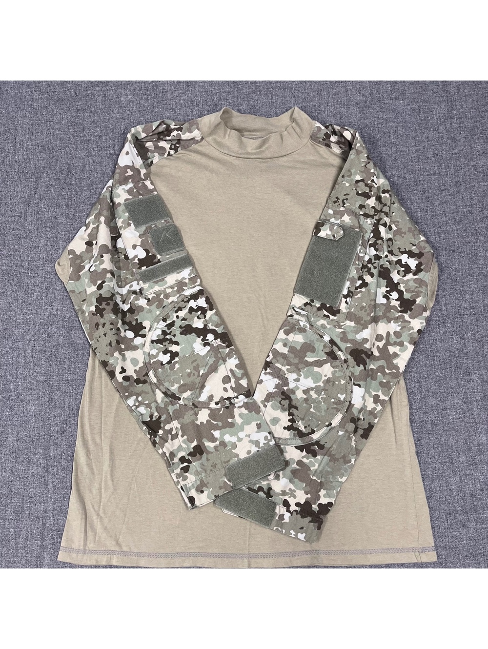 Rothco Military Shirt Mens Large Beige Camo Long Sleeve Desert Camo